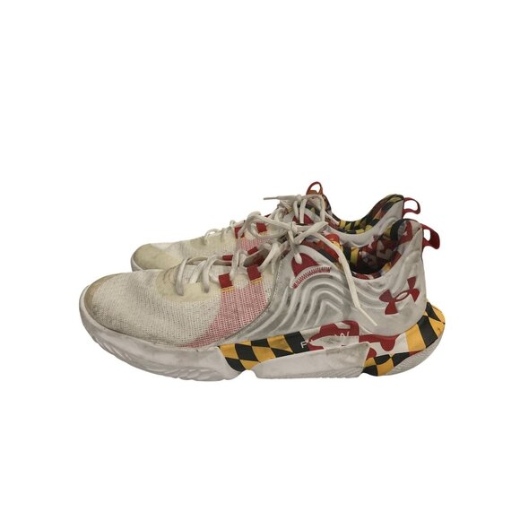 Under Armour Flow FUTR X 2 Team Men Size 15 Red White Maryland Colorway Sneakers - Picture 3 of 8